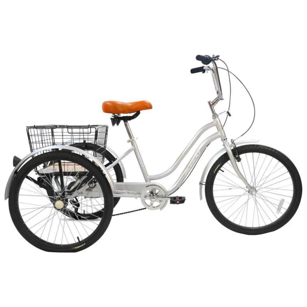 Mogoo - Hauler 6 Speed Tricycle - Silver - 24-Inch