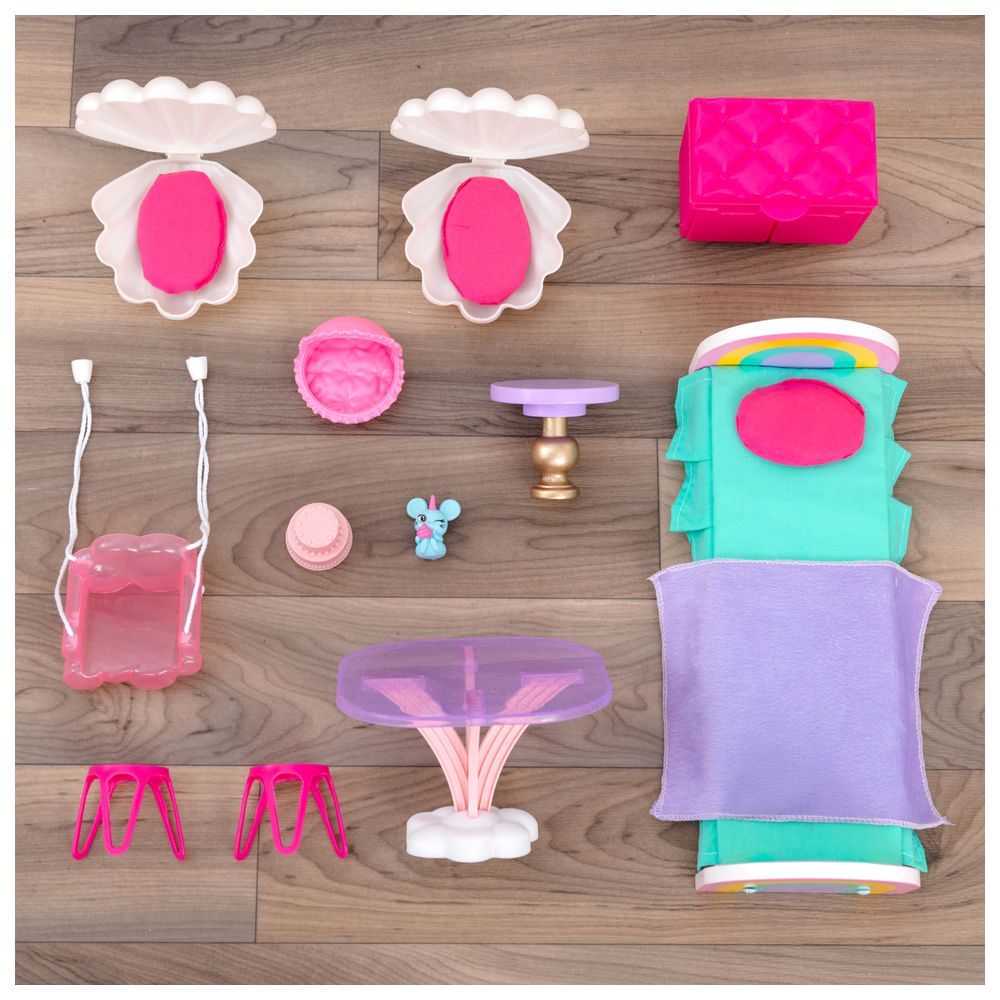 Kidkraft - Rainbow Dreamers Unicorn Mermaid Dollhouse & All Time Play Kitchen Playset - Multicolor