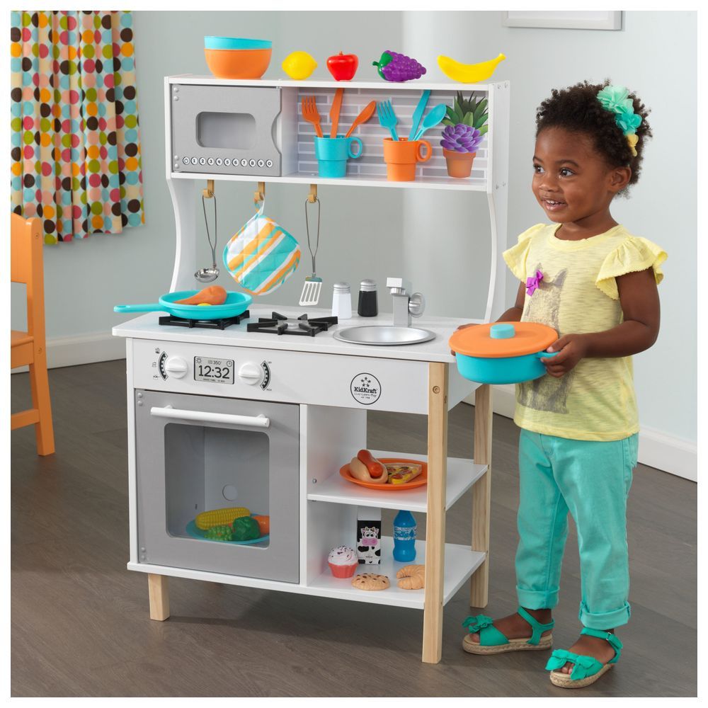 Kidkraft - Rainbow Dreamers Unicorn Mermaid Dollhouse & All Time Play Kitchen Playset - Multicolor