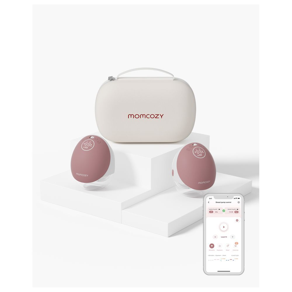 Momcozy - M9 Hands Free Breast Pump - Cozy Red - Pack of 2 - 24 mm