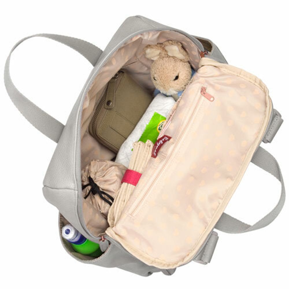 Bumble & Bird - PU Leather Diaper Bag Set - Grey - 3 Pcs