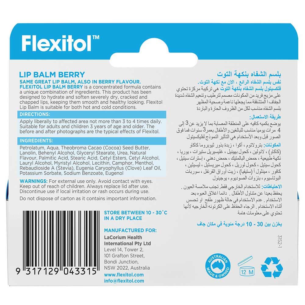 Flexitol - Lip Balm - 10 g - Berry