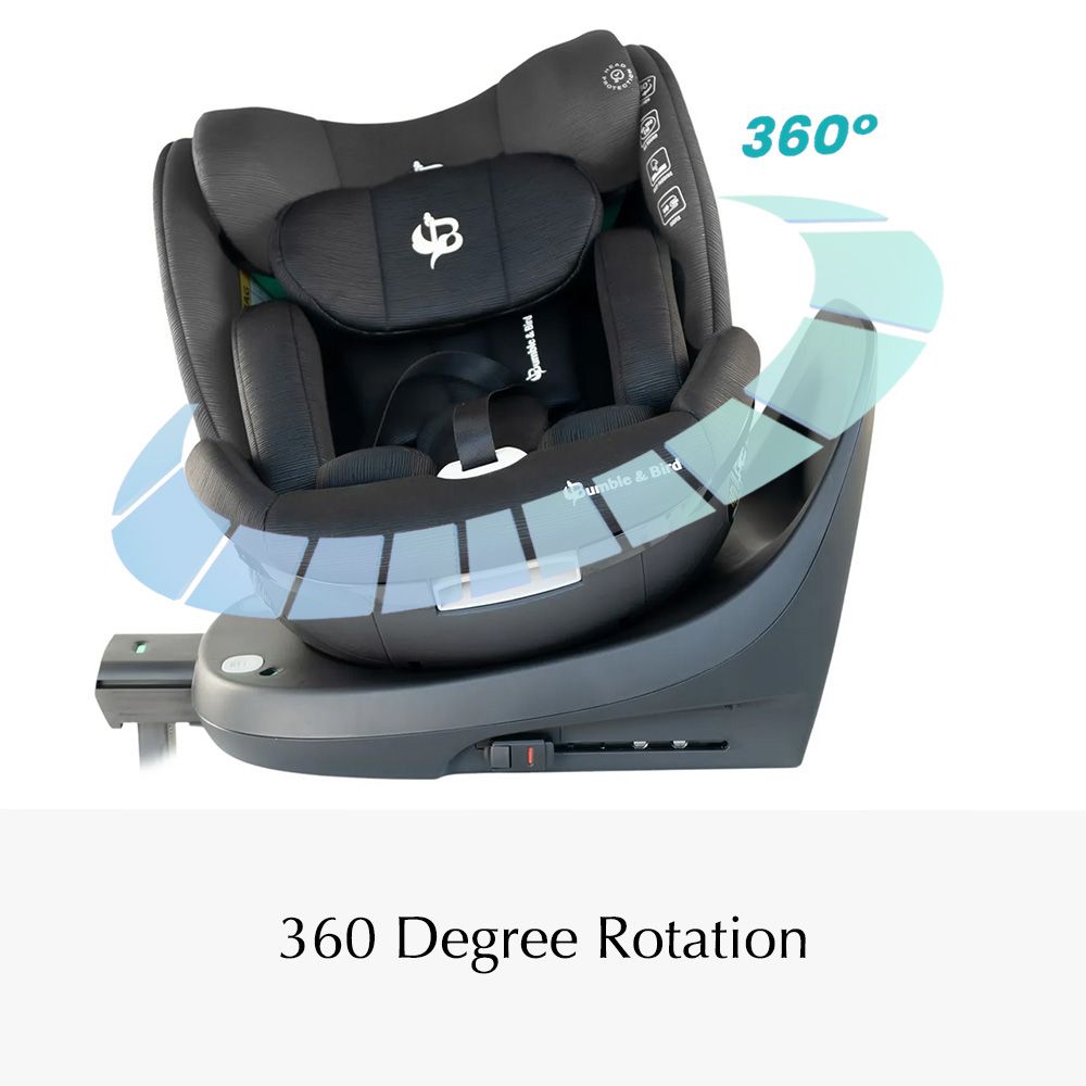 Bumble & Bird - 360 Rotating Isofix All-In-One Carseat - Grey