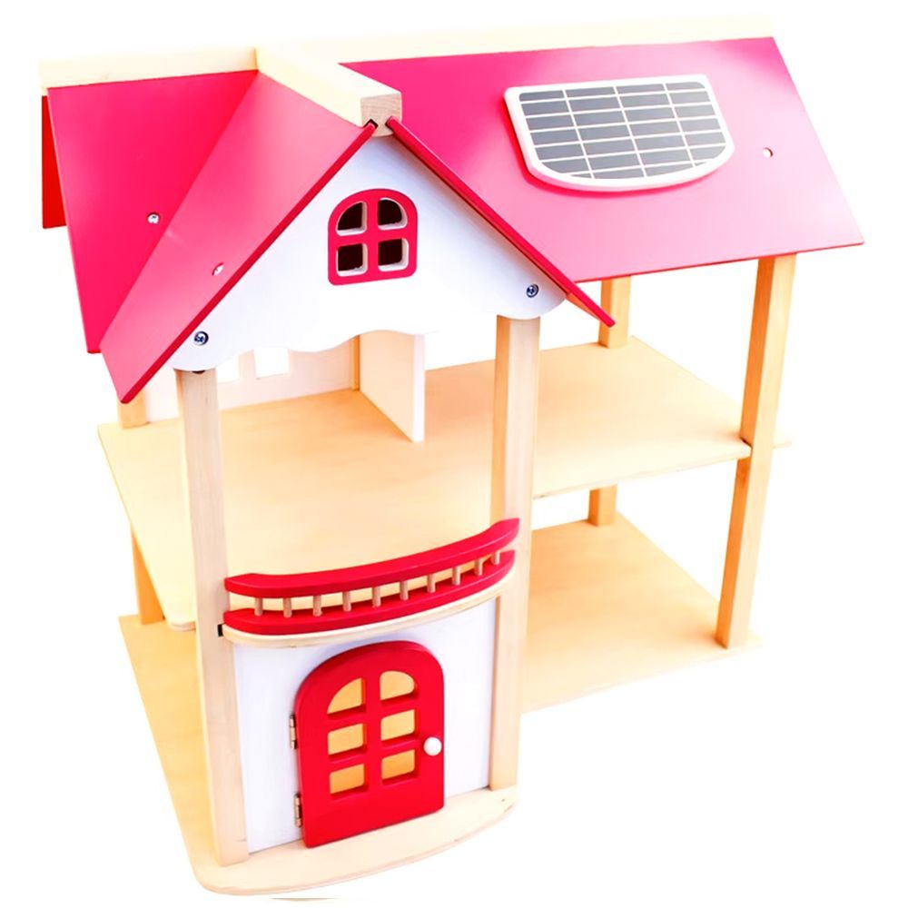Little Learners - Autumn Villa Wooden Dollhouse - 44 Pcs