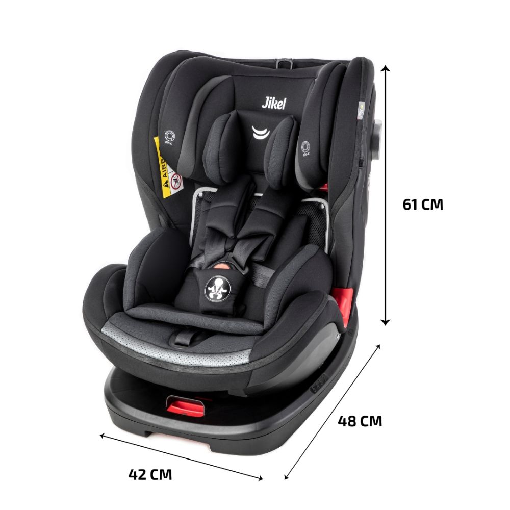 Jikel - Saturn Zip 360 Rotating IsoFix Car Seat - Black