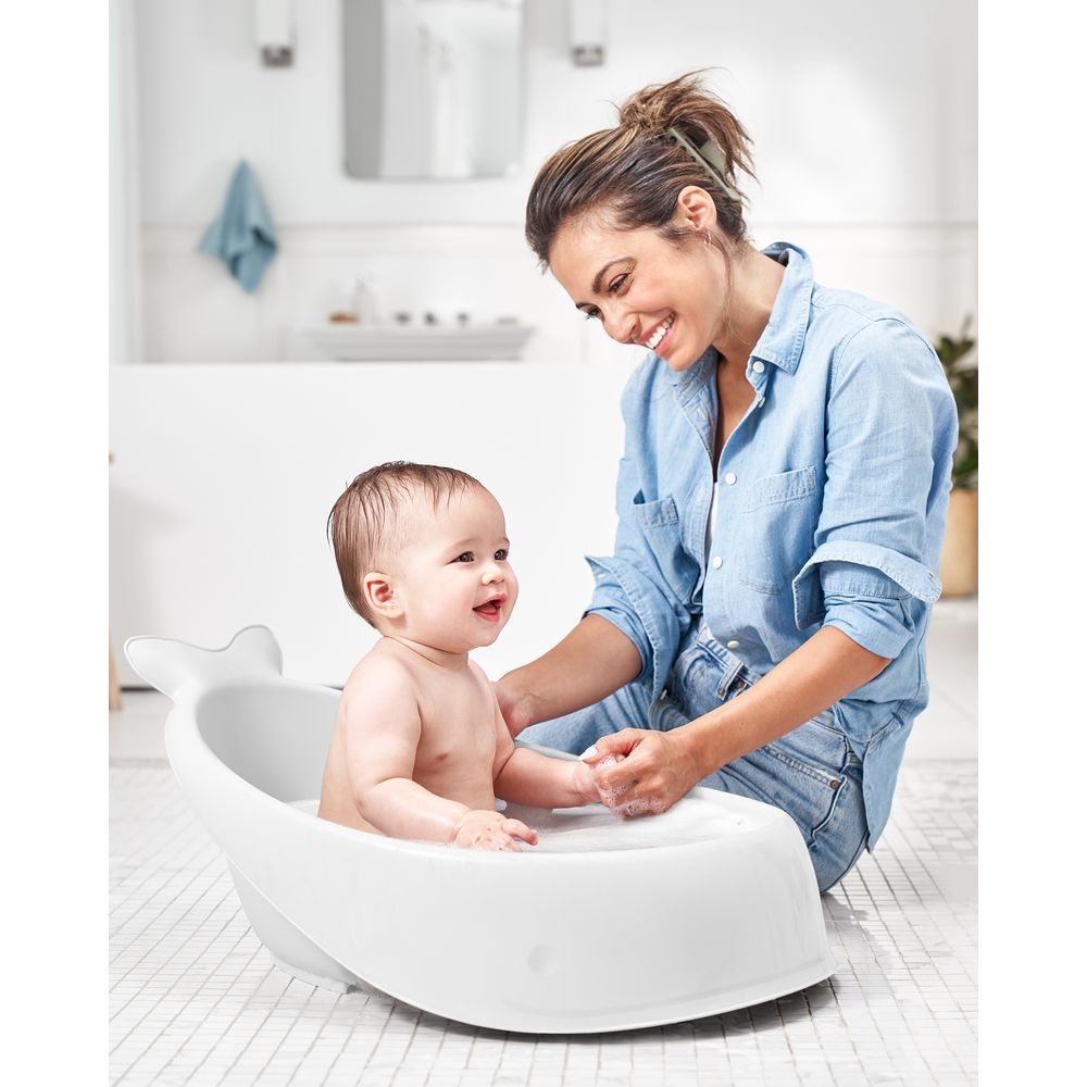 SkipHop - Moby Smart Sling 3-Stage Baby Bath Tub - White