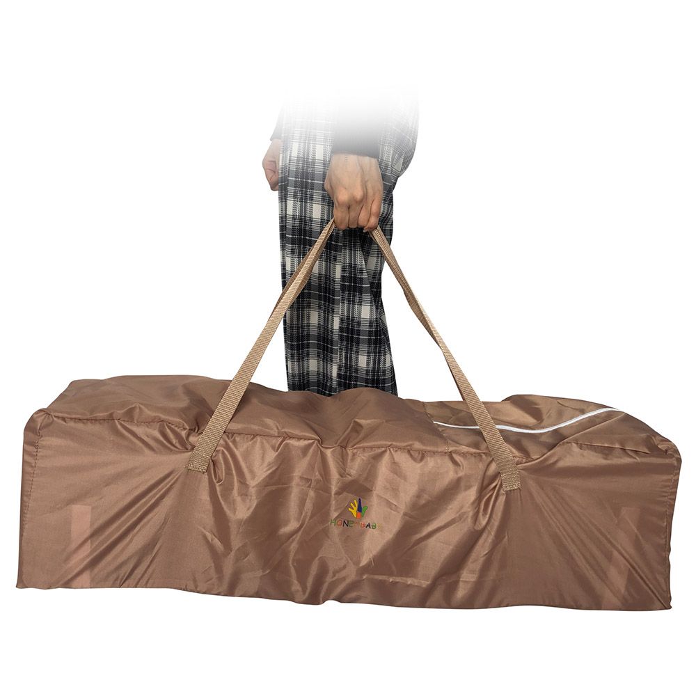Honey Baby - Baby Square Travel Cot - Beige