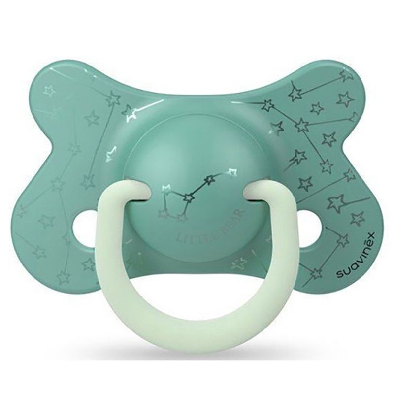 Suavinex - Night Fusion Soother 2-4M - 2pcs - Bear - Green